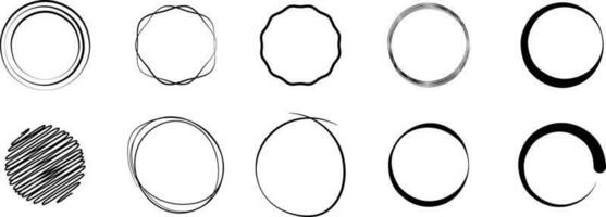 Abstract Circle Frame Design Element. Decorative Photo Frame Bundle vector