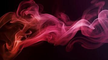 a single line of maroon smoke, gracefully swirling against a contrasting backdrop, photo