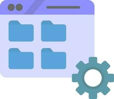 Folder Management Vector Icon Design