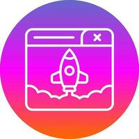 Rocket Launch Vector Icon Design