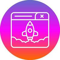 Rocket Launch Vector Icon Design