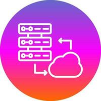 Cloud Server Vector Icon Design