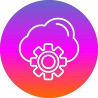 Cloud Settings Vector Icon Design