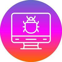 Computer Bug Vector Icon Design