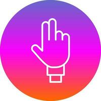 Three Fingers Vector Icon Design