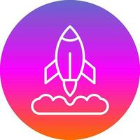 Rocket Launch Vector Icon Design