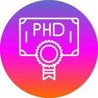 Phd Vector Icon Design