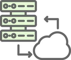 Cloud Server Vector Icon Design