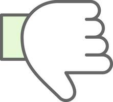 Thumb Down Vector Icon Design