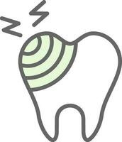 Broken Tooth Vector Icon Design