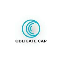 Abstract initial letter OC or CO logo in blue color isolated in white background. Abstract Initial Letter O Logo. Blue Circular Rounded Line Infinity Style isolated on white Background vector