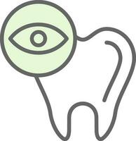 diseño de icono de vector de chequeo dental