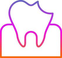 dental caries vector icono diseño