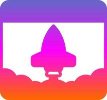 Rocket Launch Vector Icon Design