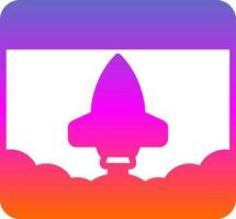 Rocket Launch Vector Icon Design