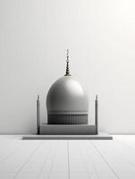 Islamic cute 3d mosque for ramadan and Eid greeting background photo