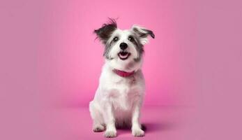 Isolated Beautiful pet portrait of dog photo