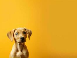 Isolated Beautiful pet portrait of dog photo