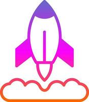 Rocket Launch Vector Icon Design