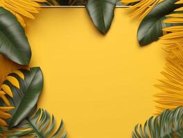 Tropical floral background copy space. Space for text photo