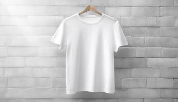 blanco camiseta para Bosquejo diseño ai generativo foto