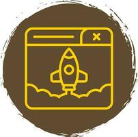 cohete lanzamiento vector icono diseño