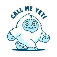 YETI CUTE CARTOON CHARACTER DESIGN vector