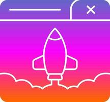 Rocket Launch Vector Icon Design