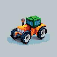 Pixel tractor 3 vector