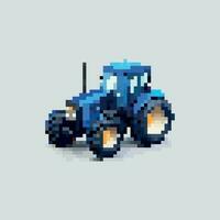 Pixel tractor 1 vector