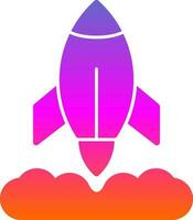 Rocket Launch Vector Icon Design