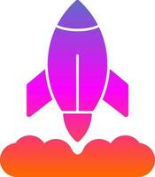 Rocket Launch Vector Icon Design