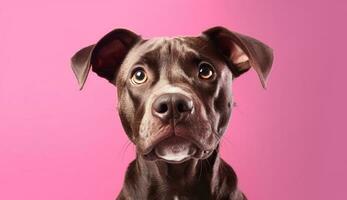 Isolated Beautiful pet portrait of dog photo