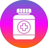 Pills Bottle Vector Icon Design