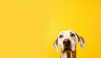 Isolated Beautiful pet portrait of dog photo