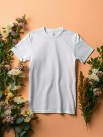 Blank T shirt photo for mockup design