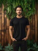 Luxury Black tshirt photo