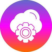 Cloud Settings Vector Icon Design