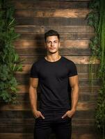 Luxury Black tshirt photo