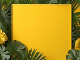 Tropical floral background copy space. Space for text photo