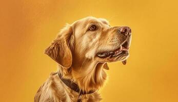 Isolated Beautiful pet portrait of dog photo