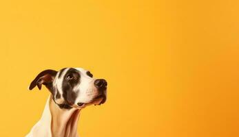 Isolated Beautiful pet portrait of dog photo