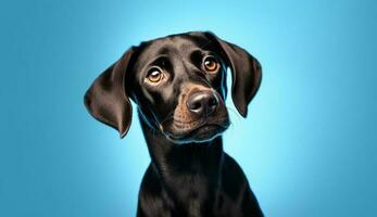 Isolated Beautiful pet portrait of dog photo