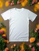 Blank T shirt photo for mockup design