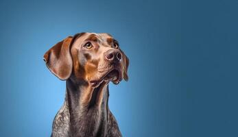 Isolated Beautiful pet portrait of dog photo