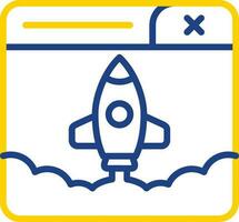 Rocket Launch Vector Icon Design