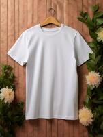 Blank T shirt photo for mockup design