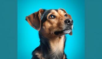 Isolated Beautiful pet portrait of dog photo