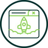 Rocket Launch Vector Icon Design