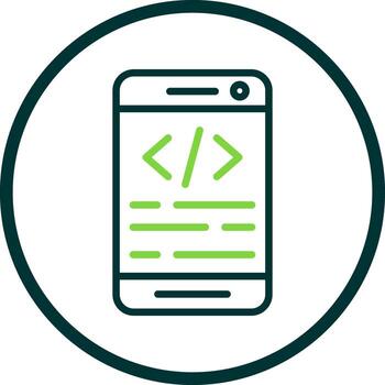 App coding Vector Icon Design